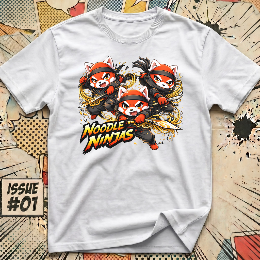 3 Red Panda Noodle Ninjas T-Shirt