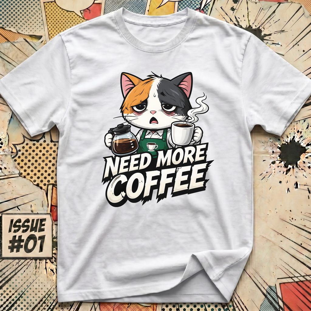 Need More Coffee Cat T-Shirt