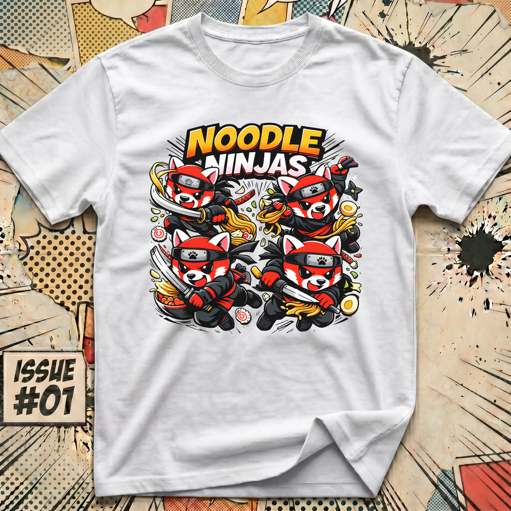4 Red Panda Noodle Ninjas T-Shirt