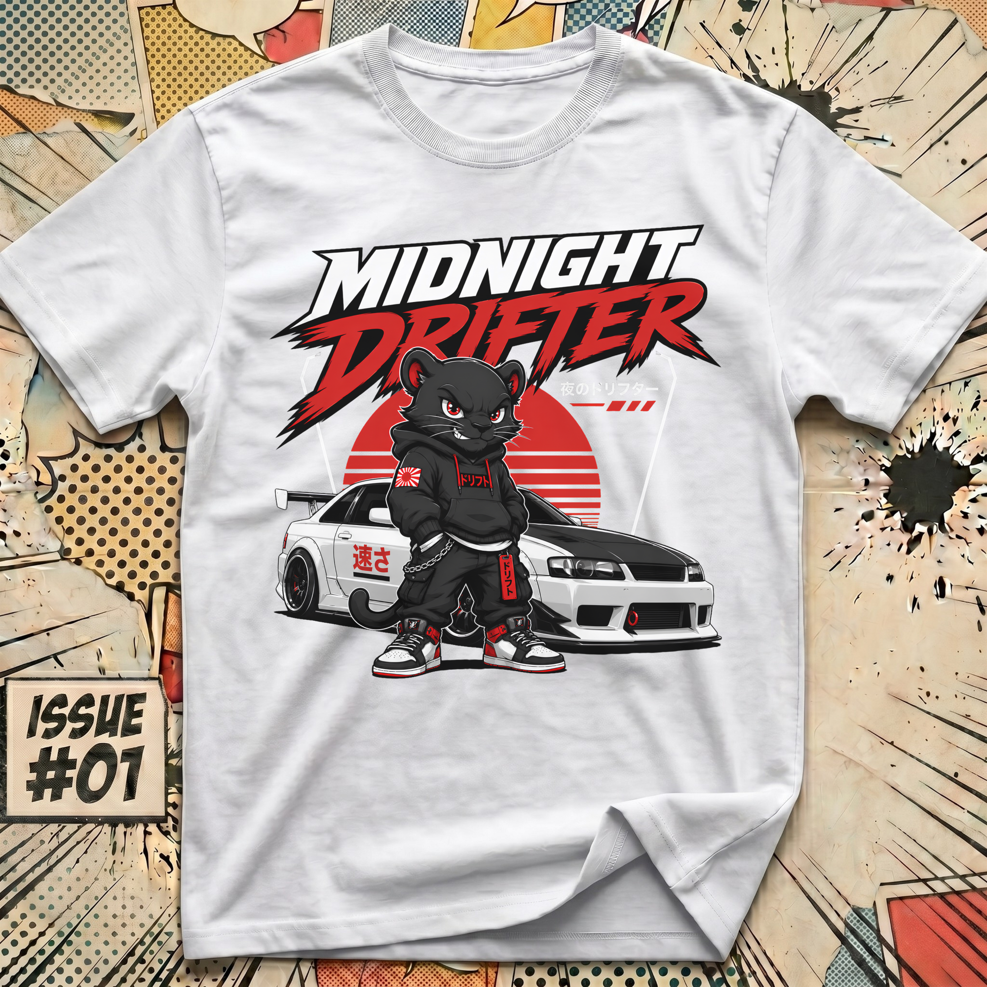 Midnight Drifter Panther T-Shirt