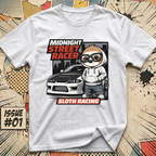Midnight Street Racer - Sloth Racing T-Shirt