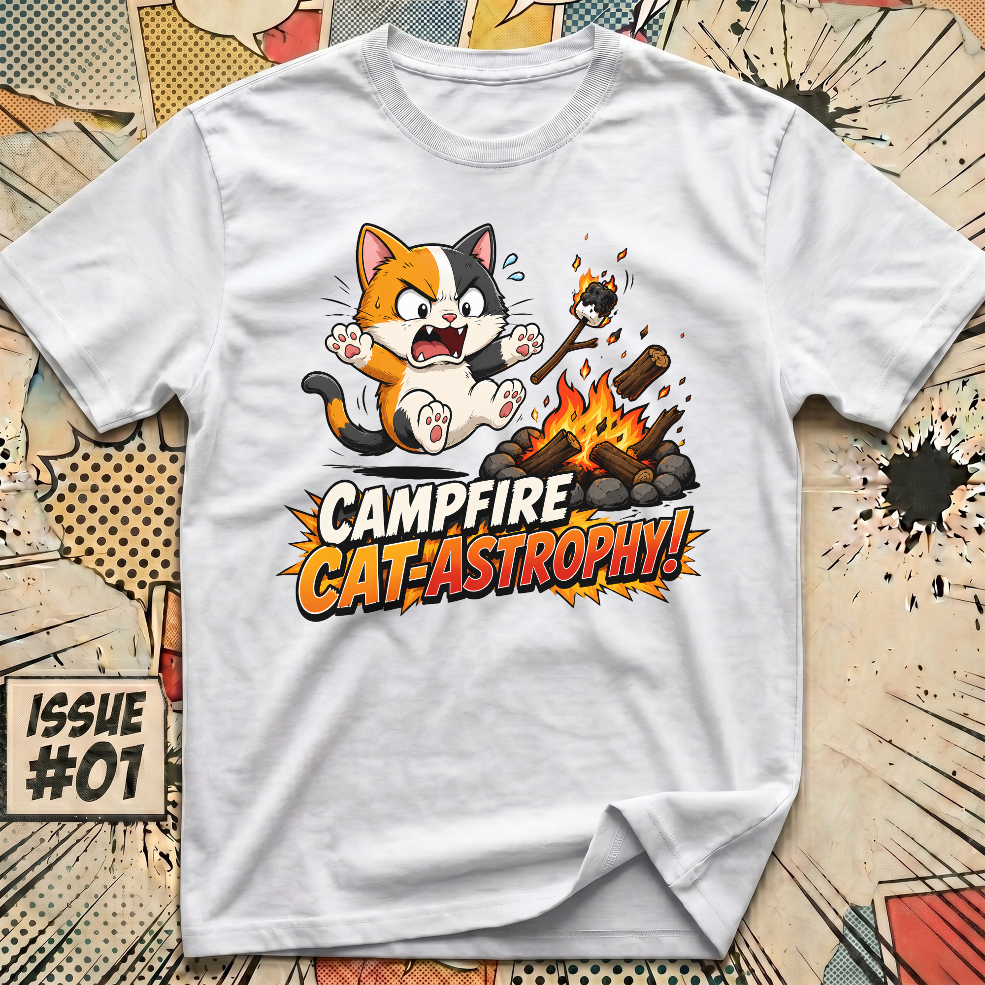 Campfire Cat-Astrophy! T-Shirt
