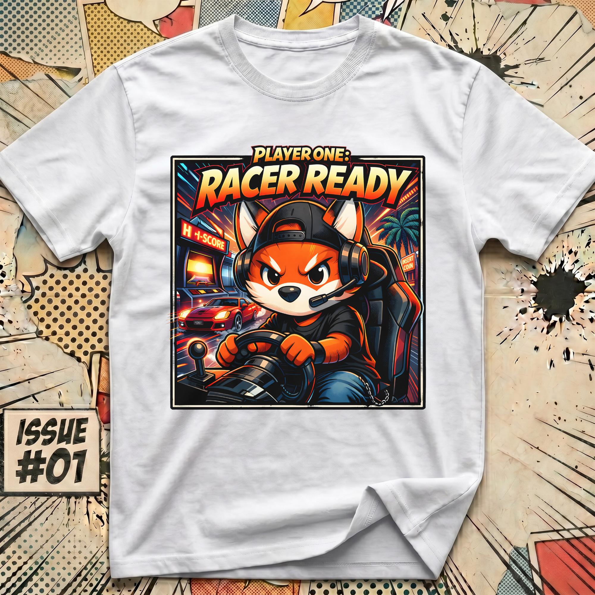 Player One Racer Ready Fox T-Shirt